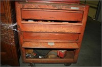 Aztec Red Rolling Chest toolbox w/tools