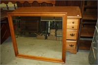 Wooden Dresser w/Mirror; Carolina Furniture Works
