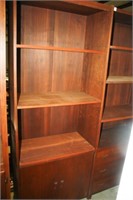 Wooden bookshelf w/Door Storage Underneath