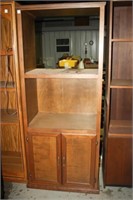 Wooden Microwave Cabinet w/Doors underneath