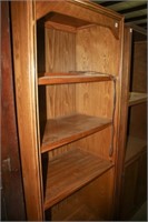 Wood bookshelf/Display Cabinet; Top shelf Lighted