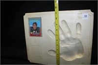 Dick Butkus Hand Casting w/Football Card/stats