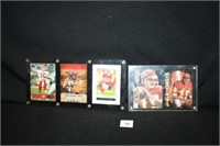 KC Chiefs Football Cards; Joe Montana (2) in case