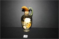 Czechoslovakian Floral Vase; 7½" tall