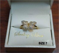Sterling Butterfly Ring size 7