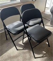 3 - Matching Like New Folding Chairs