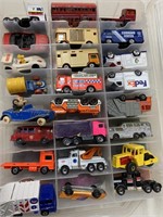 ASSORTED DIECAST CARS W/ DOUBLE SIDED CASE