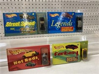 4 - HOTWHEELS COLLECTIBLE KIDS BOOKS W/CARS IN PKG