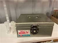 Versa metal file box w coin tubes &key