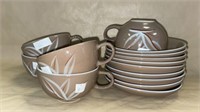 5 Desert Dawn Winfield China coffee cups/saucers