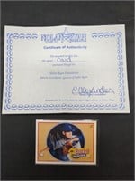 Autographed Nolan Ryan MLB Baseball Card with COA