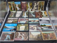 Collection of antique postcards featuring