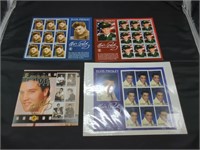 Four sheets of Elvis Presley stamps