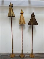 Group of 3 decorative Asian style umbrellas w/