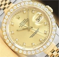 Rolex Men Datejust Diamond Watch 1.60 Cts