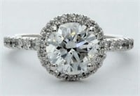 2.00 Ct Diamond Round Halo Engagement Ring