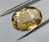 8.55 Cts Oval Cut Natural Citrine