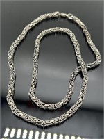 Sterling silver chain necklace, 36.53g
, 24"l.