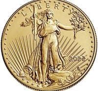 2022 American Gold Eagle 1/2 Oz $25 - BU
