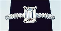 $8120 GIA 14k White Gold 1.25 cts Diamond Ring