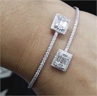 $ 10,480 2.50 Ct Diamond Bangle Bracelet