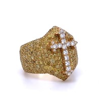 $ 24,360 5.25 Ct Diamond Cross Ring 18 Kt