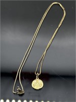 Italian gold plated sterling silver necklace,