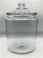 Large lidded candy display jar, 13 1/2” h. X 9”