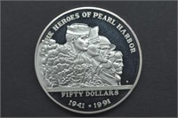 1991 $50 Marshall Island Pearl Harbor