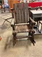 Country style wooden rocker