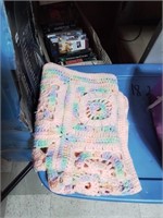 Baby crocheted off again mostly pink