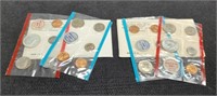 (2) 1968 Double Mint Sets