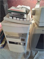 Vintage computer with Monitor and printer untested