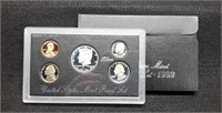 1992 5 Coin Silver Proof Set