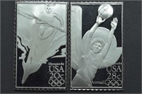0.8 ozt. Silver .925 Olympic Stamps