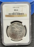 1902-O Slab Morgan Silver Dollar NGC MS62