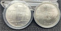 (2) 1973 Canada $5 Montreal Olympiad BU