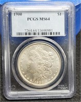 1900 Slab Morgan Silver Dollar