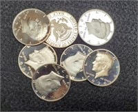 (7) Proof Kennedy Half Dollars: