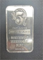 (5) Troy Oz. Silver Bar Sold By The Ounce