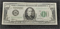 1934A $500 Note "B-Bank Of New York"