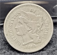 1865 Three Cent VG+