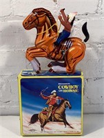 Tin Litho Windup mechanical Indian on horse