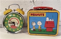 Snoopy alarm clock and little lunchbox