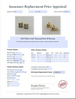10KT YELLOW GOLD 1.00CTS DIAMOND EARRINGS