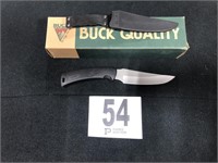BUCK HUNTING KNIFE WITH SHEATH IN BOX "MINT"