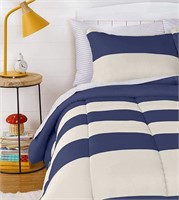 Kids Bed-in-a-bag Navy/Silver Twin