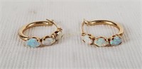 10k Gold Opal Earrings 1.0g