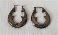 Pair Of Vtg Sterling Dolphin Earrings