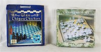 Glass Chess & Chinese Checkers Sets